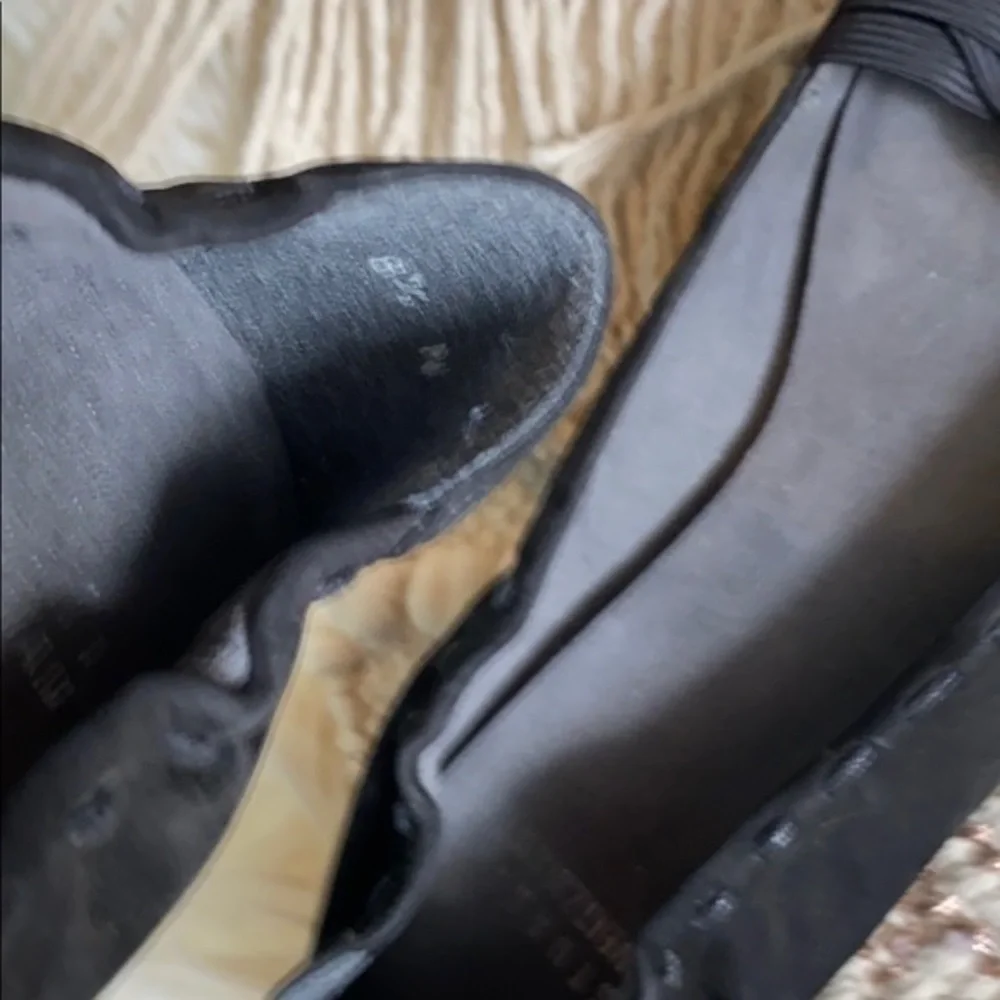 Stuart Weitzman Black Suede Nubuck Woven Flats
